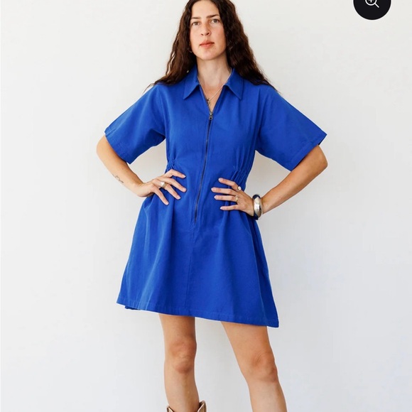 Noble Utility Dress- Cobalt - Picture 4 of 5